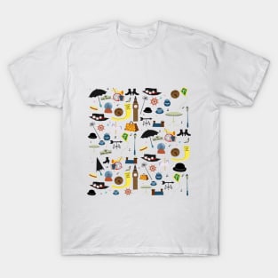 Mary Poppins cute paper objects T-Shirt